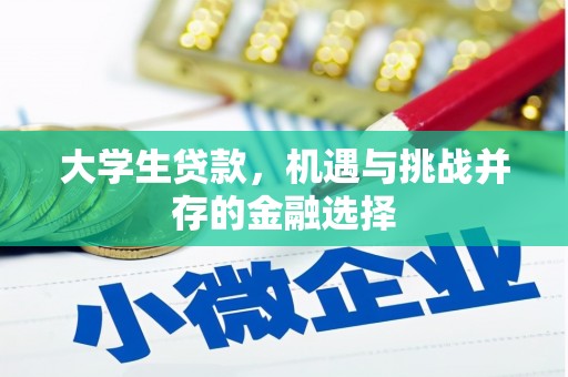 中山大学生贷款，机遇与挑战并存的金融选择