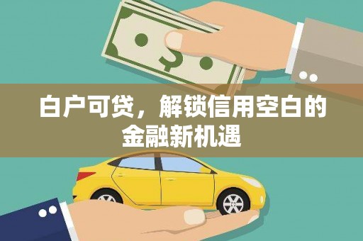 中山白户可贷，解锁信用空白的金融新机遇