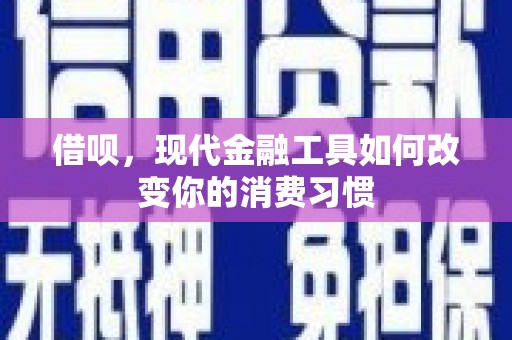中山借呗，现代金融工具如何改变你的消费习惯