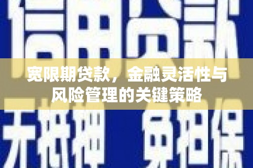 中山宽限期贷款，金融灵活性与风险管理的关键策略