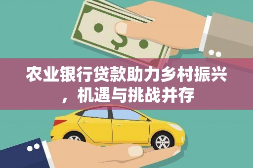 中山农业银行贷款助力乡村振兴，机遇与挑战并存