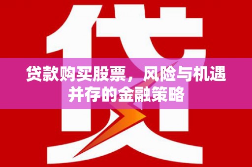 中山贷款购买股票，风险与机遇并存的金融策略