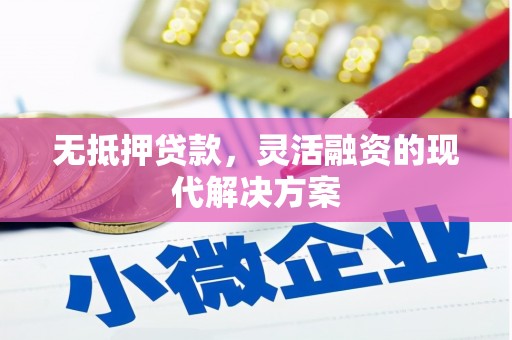 中山无抵押贷款，灵活融资的现代解决方案