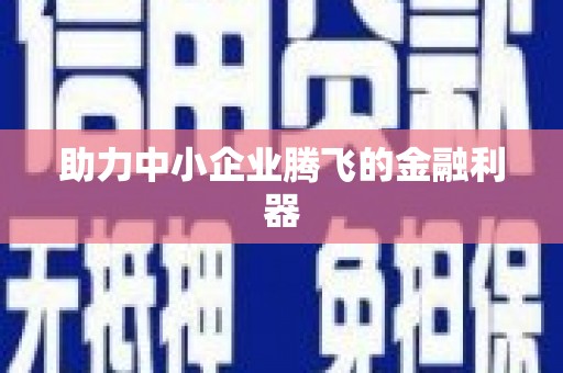 中山助力中小企业腾飞的金融利器